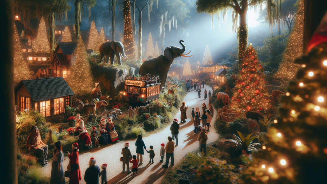 alt_text: Pengunjung merayakan Natal di Ragunan, menikmati atraksi dan suasana liburan yang meriah.