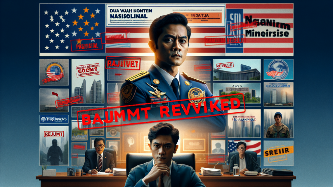 alt_text: Dua sisi Indonesia: banjir menggenangi kota, sementara tentara berdiri dalam barisan rapi.