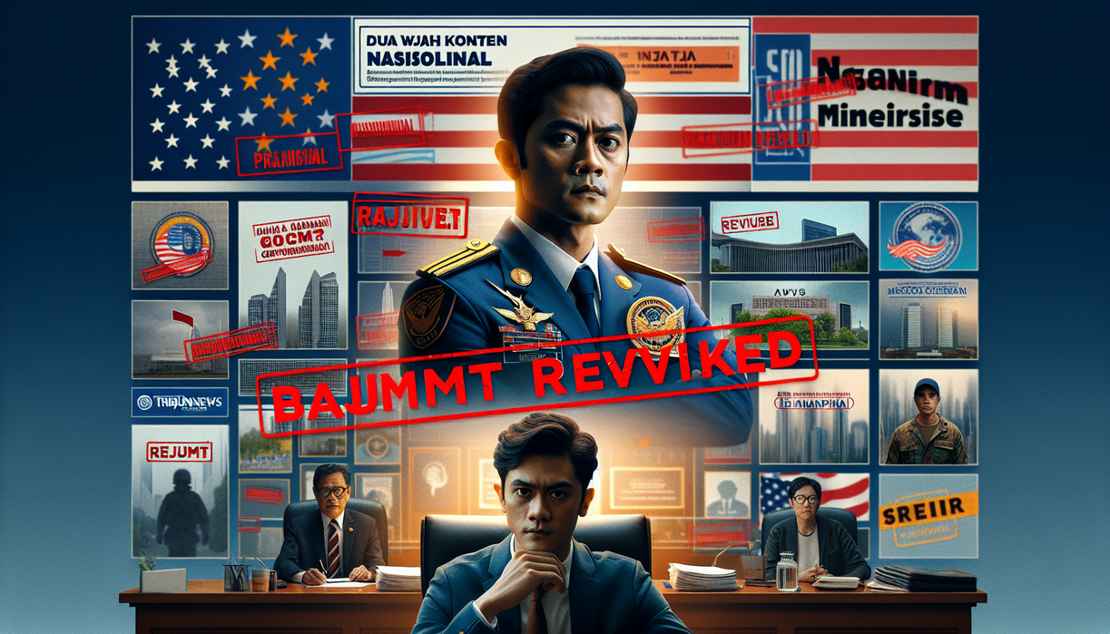 alt_text: Dua sisi Indonesia: banjir menggenangi kota, sementara tentara berdiri dalam barisan rapi.