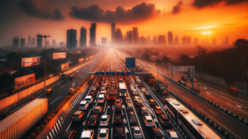 alt_text: Macet pagi di tol menuju Jakarta, kendaraan padat membuat warga Jabodetabek resah.