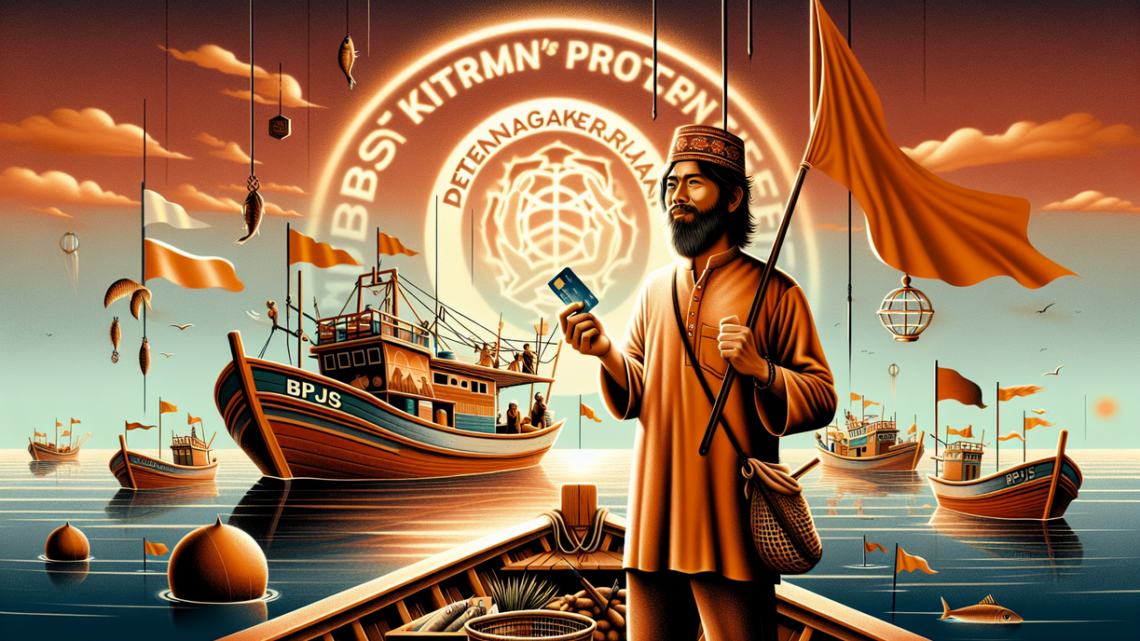 alt_text: Poster mendorong perlindungan penuh bagi pekerja nelayan oleh negara.