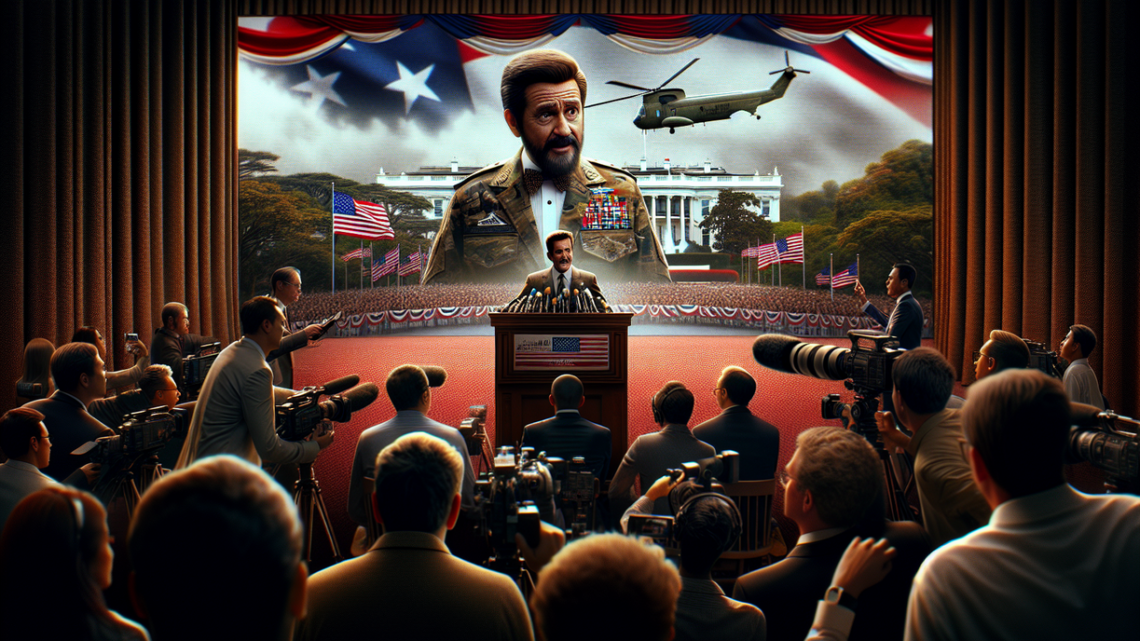 alt_text: Ben Stiller berdebat di luar Gedung Putih terkait isu politik yang memanas.