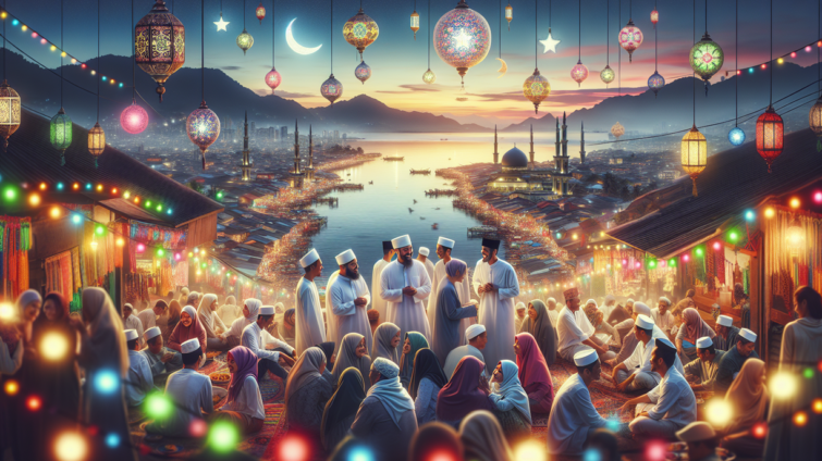 alt_text: Poster Ramadan tentang amanah dan ujian kejujuran dalam menyalurkan bantuan.