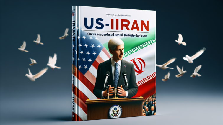 alt_text: Poster perang AS-Iran, menyoroti janji damai dan dampak 20 tahun konflik.