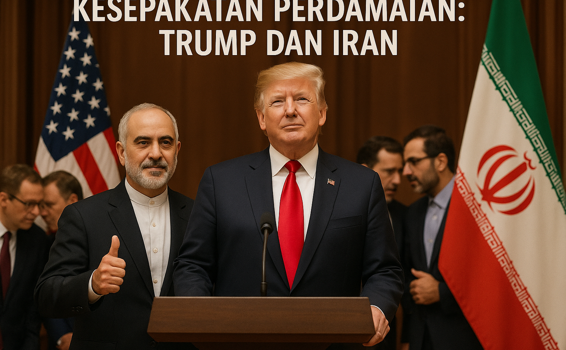 alt_text: Donald Trump umumkan janji damai mendadak dengan Iran, memicu reaksi global.