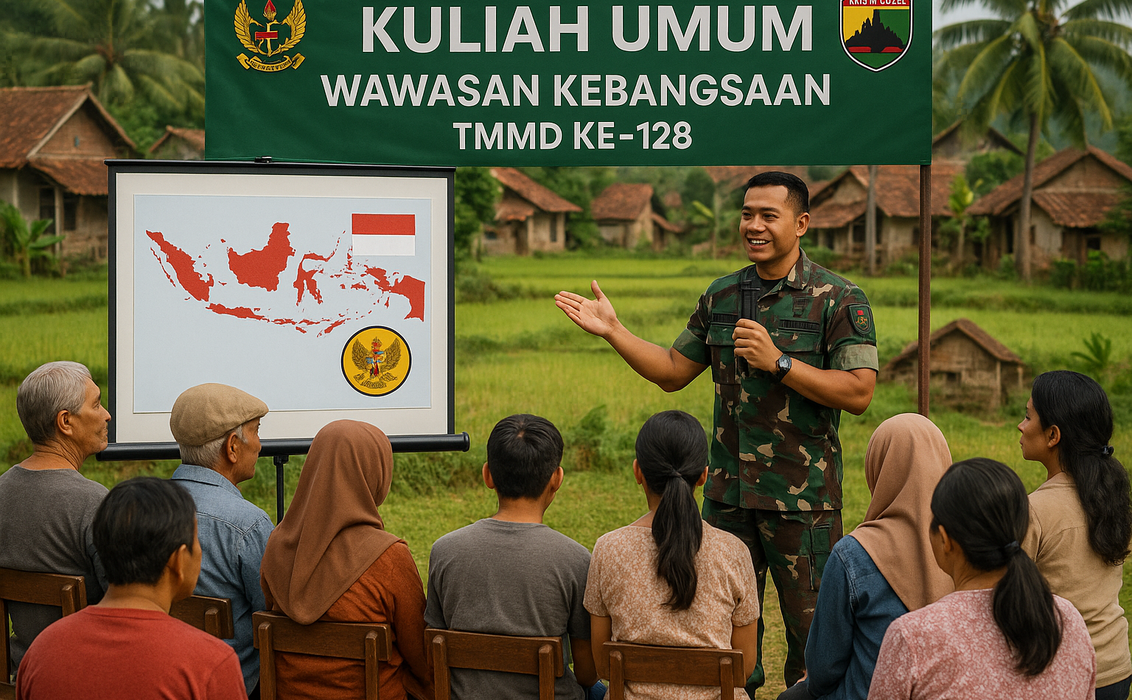 alt_text: Dandim Cilegon memberikan kuliah umum tentang wawasan kebangsaan di kampus.