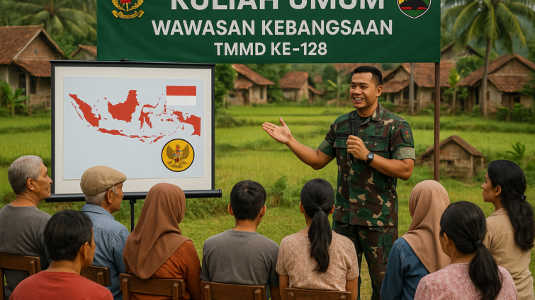 alt_text: Dandim Cilegon memberikan kuliah umum tentang wawasan kebangsaan di kampus.