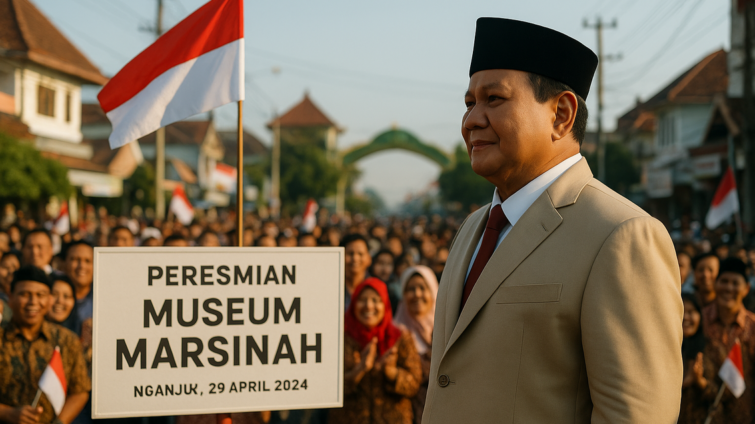 alt_text: Pameran di Museum Marsinah tentang perjalanan hidup dan perjuangan Marsinah di Nganjuk.
