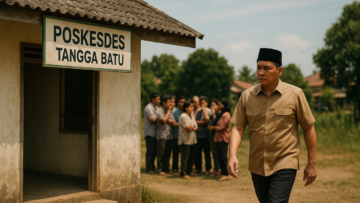 alt_text: Poskesdes kosong, Bupati menyampaikan permintaan maaf kepada warga.
