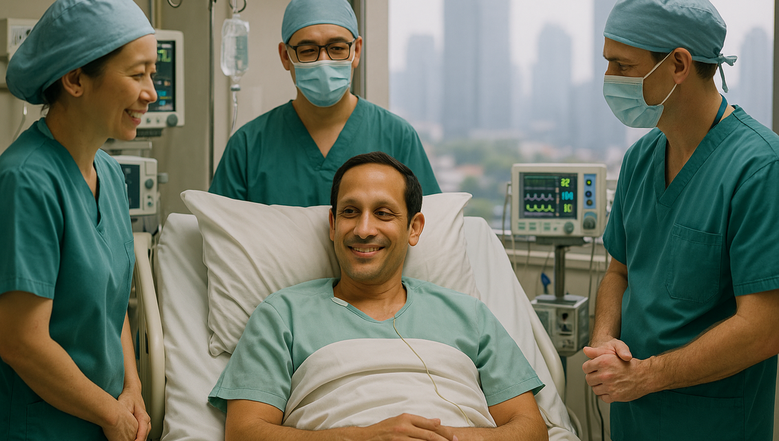 alt_text: Dokter dan perawat menari di ruang operasi terinspirasi oleh konten viral.