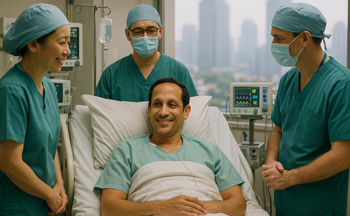 alt_text: Dokter dan perawat menari di ruang operasi terinspirasi oleh konten viral.