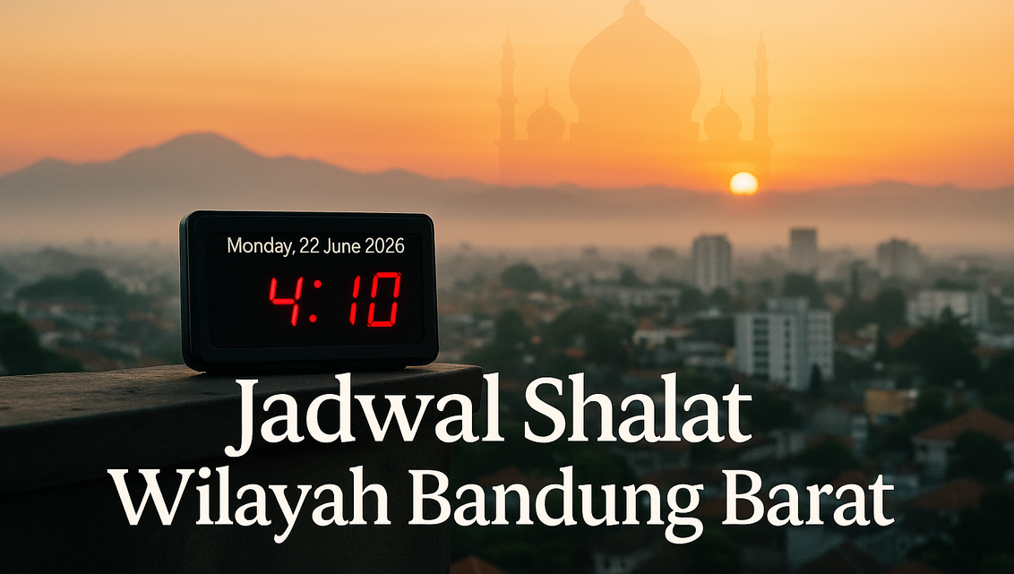alt_text: "Jadwal shalat Bandung Barat hari ini lengkap dengan renungan harian."