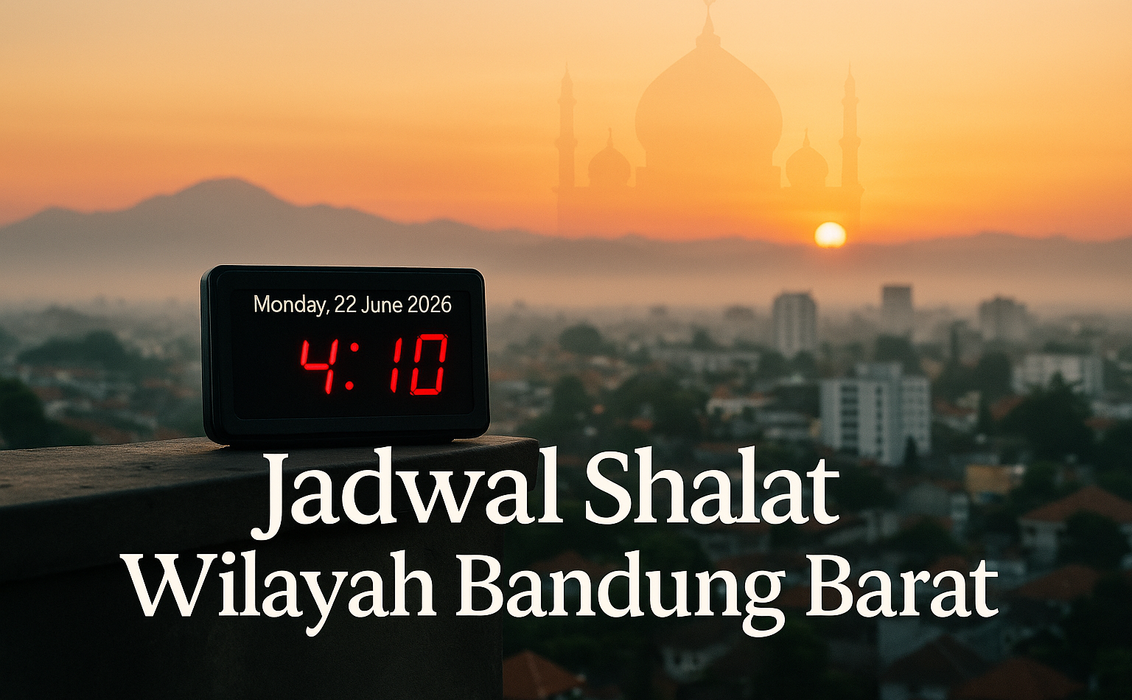 alt_text: "Jadwal shalat Bandung Barat hari ini lengkap dengan renungan harian."