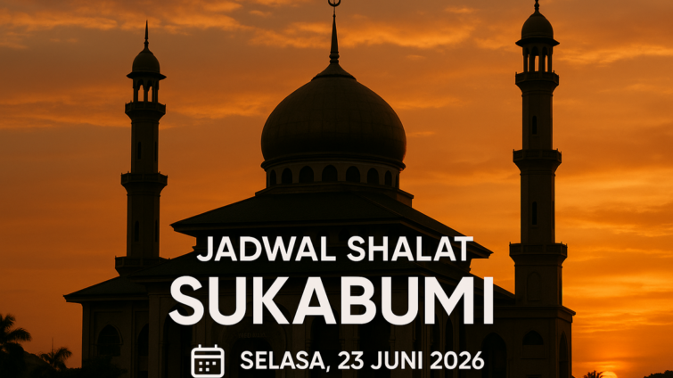 alt_text: Jadwal Shalat Sukabumi 23 Juni 2026 dan renungan waktu.