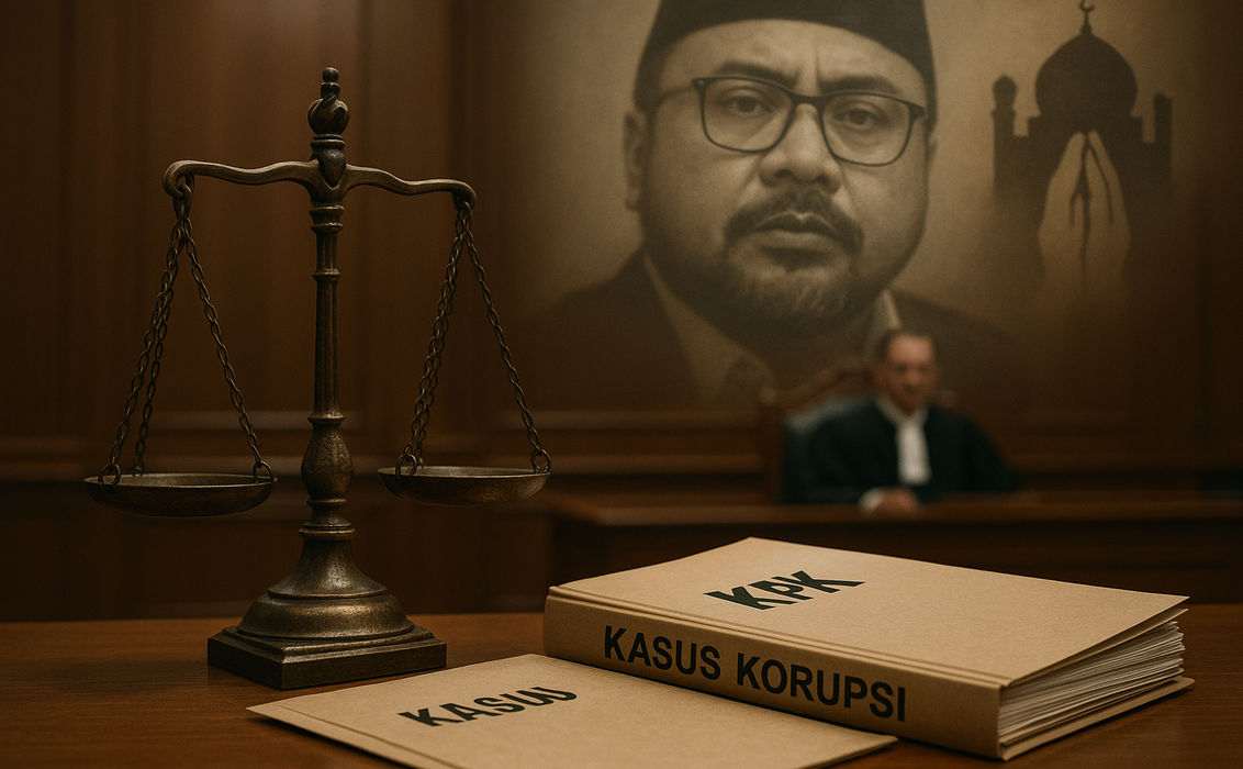 "alt_text": "Kasus Yaqut: Dampak hukum, citra publik, dan strategi marketing dalam opini masyarakat."